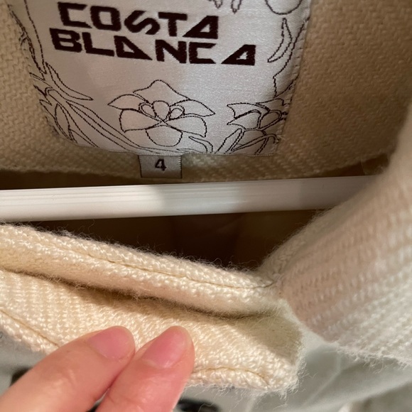 White military style pea coat size 4 - Picture 3 of 3